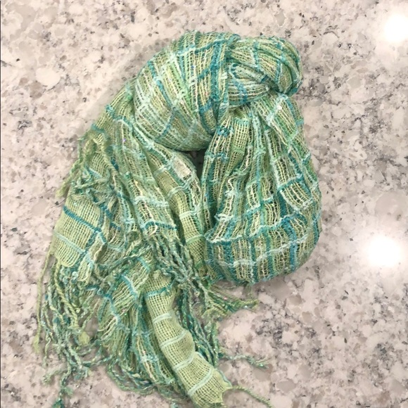 Accessories - Green Plaid Scarf
